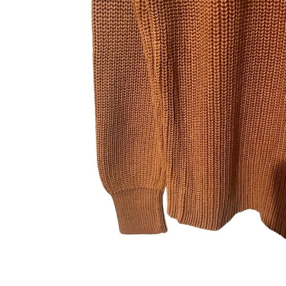 𝅺goodthreads Burnt Orange Shaker Stitch Knit Sweater w/Scoop Neck - Picture 2 of 5